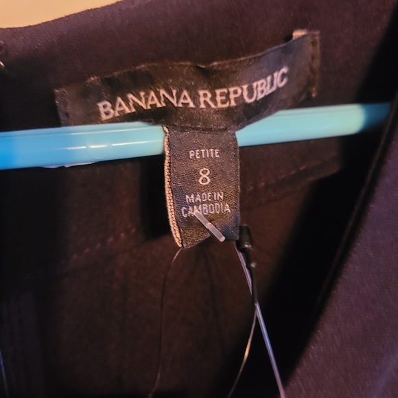 Black Professional Banana Republic Knee Length Dress With Pockets - Picture 5 of 5